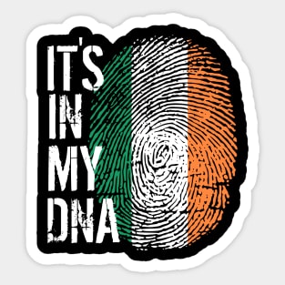 Ireland Flag Fingerprint My Story DNA Irish Sticker